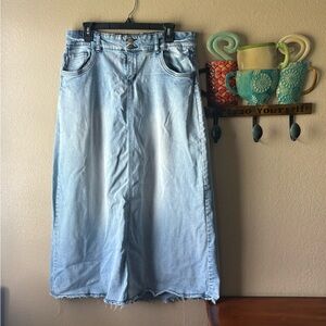 Light Blue Women's Denim Jeans Skirt